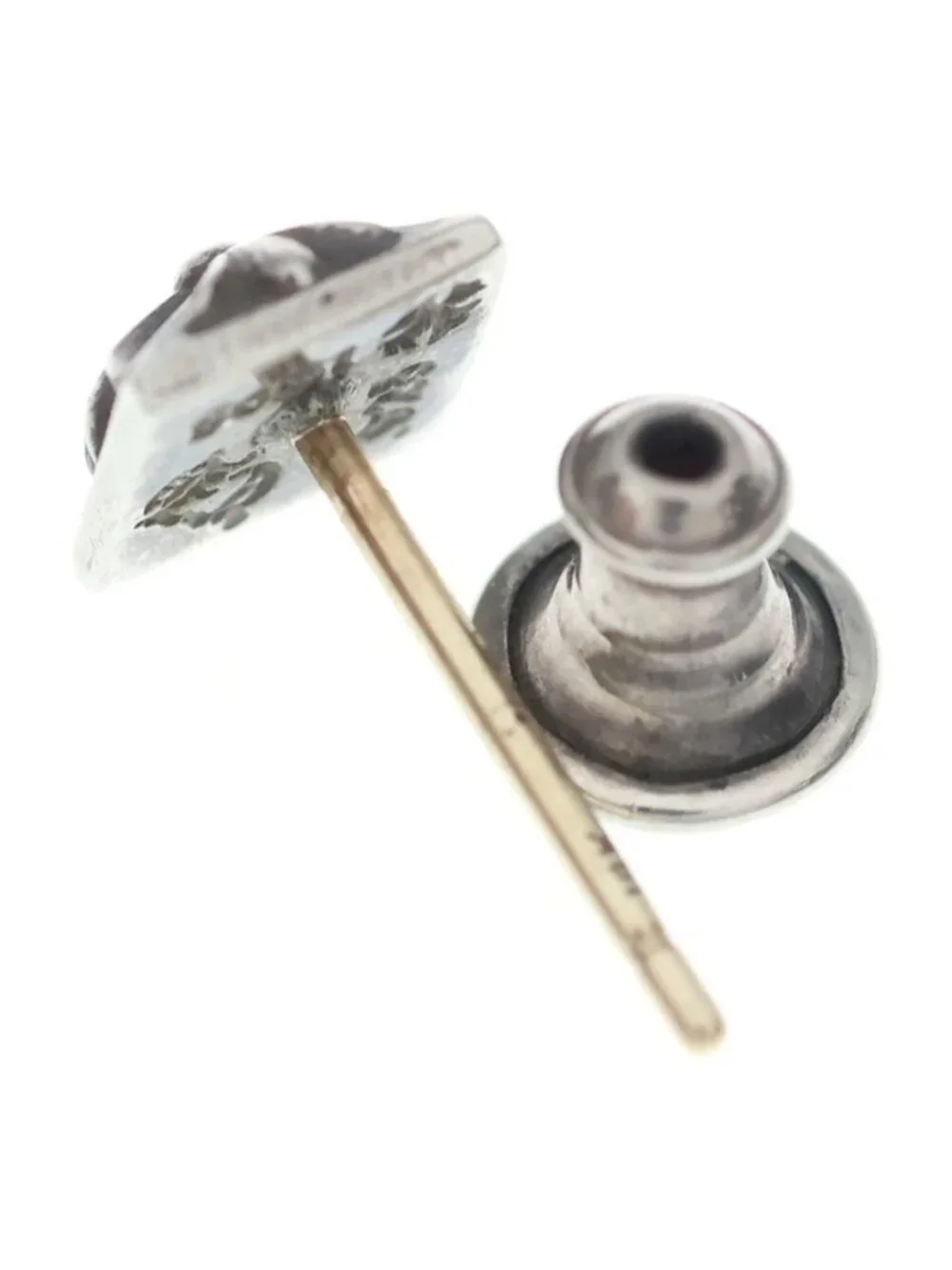 Chrome Hearts Stud Pyramid Pls Earrings Silver
